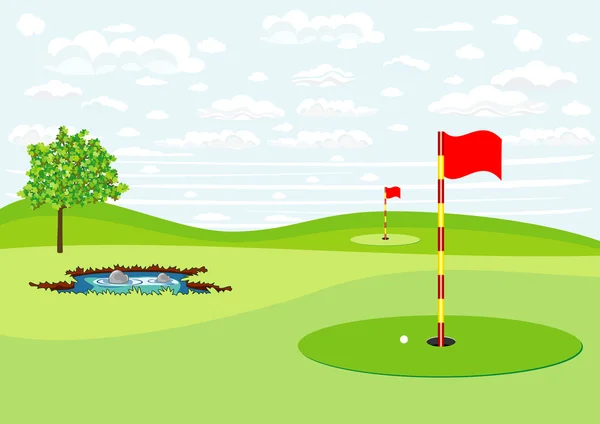 Campo de golf — Archivo Imágenes Vectoriales