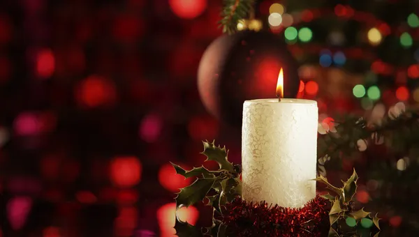 Christmas candle — Stock Photo, Image