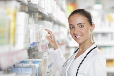Pharmacy: Selecting a Medication clipart