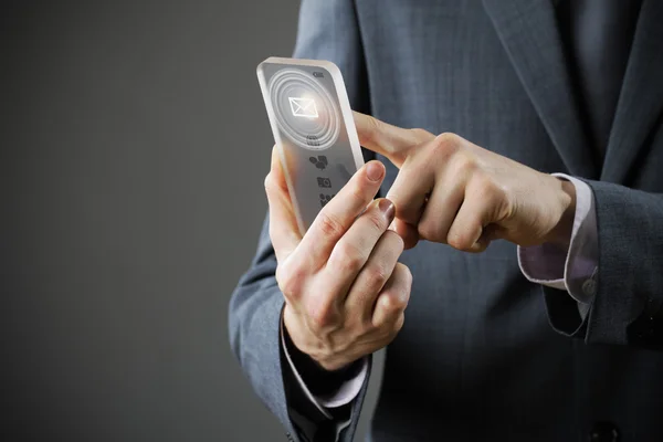 Geschäftsmann mit Smartphone — Stockfoto