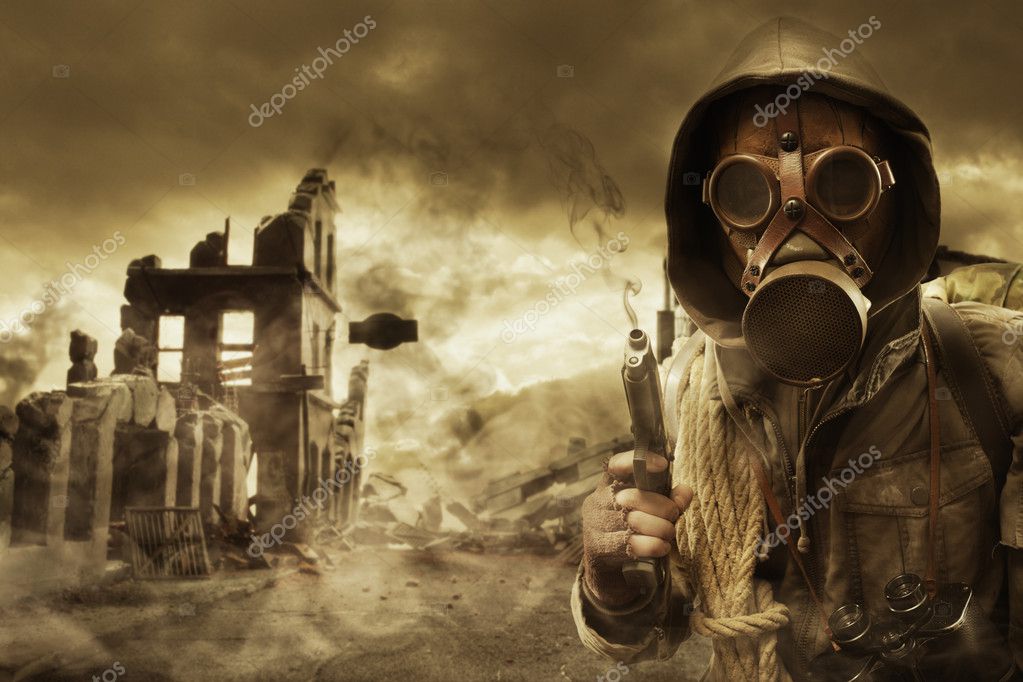 Post apocalyptic survivor in gas Stock Photo by ©stokkete 18077635