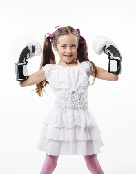 Young fighter girl — Stock Photo, Image