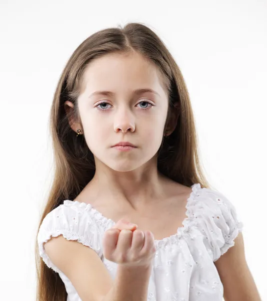 Angry young girl — Stock Photo, Image