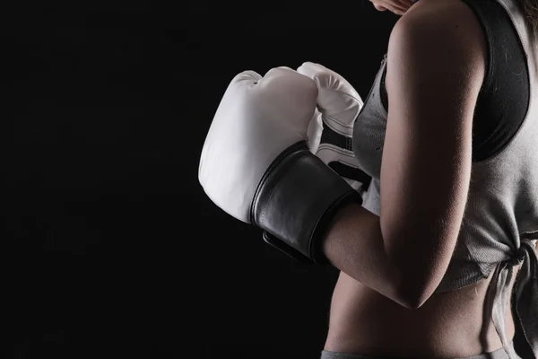 Woman boxing — Stock Photo, Image