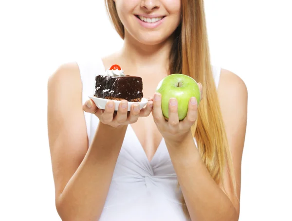 Escolhas nutricionais difíceis — Fotografia de Stock