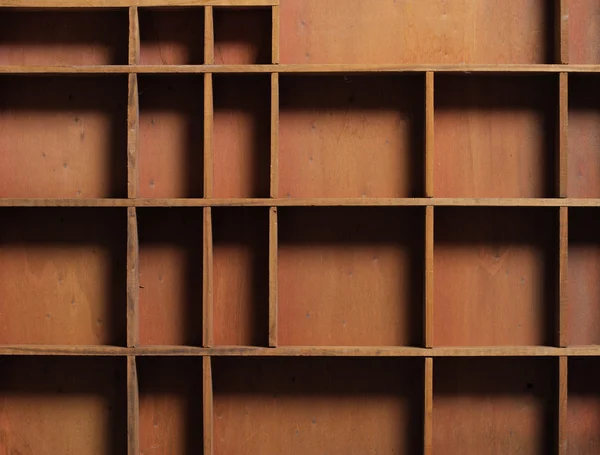 Drawer wooden compartments empty — Stock Photo, Image