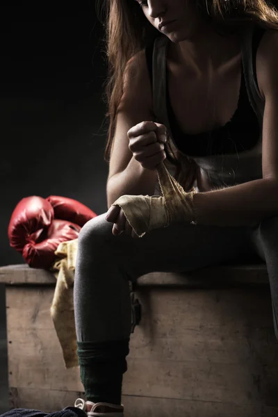 Nő boxer — Stock Fotó