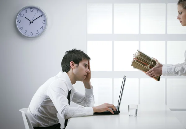 Overworked businessman — Stock Photo, Image