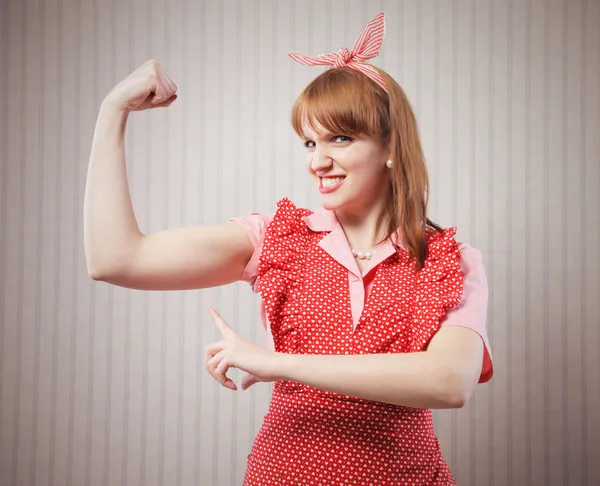 Huisvrouw macht — Stockfoto