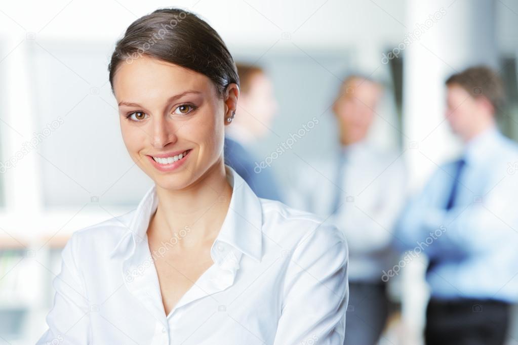 Smiling young business woman