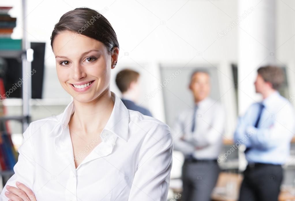 Smiling young business woman