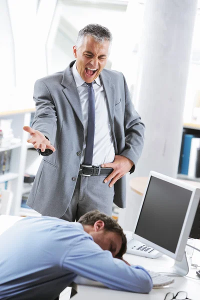 Word wakker! u bent op het werk! — Stockfoto