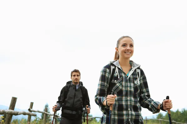 Caminata nórdica — Foto de Stock