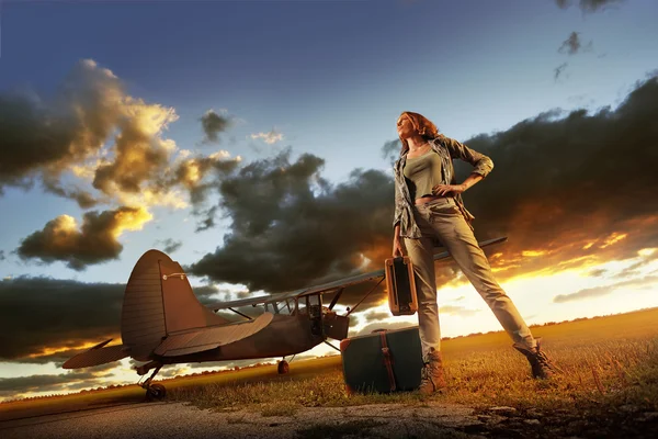 Viagem-Sexy Girl — Fotografia de Stock