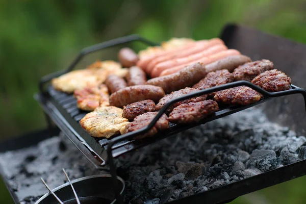 Grilling at summer weekend — Stock Photo, Image