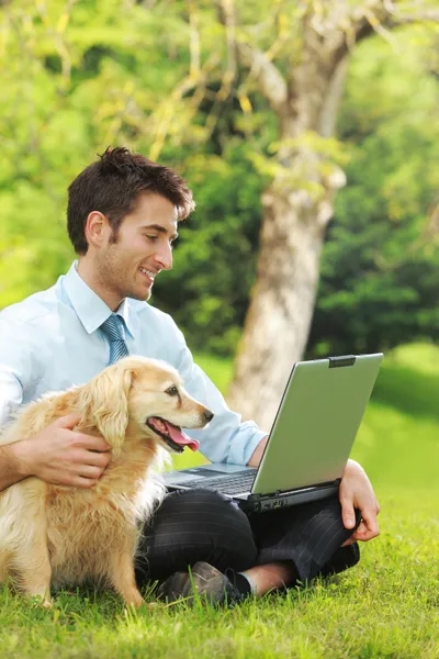 Der beste Freund des Geschäftsmannes — Stockfoto