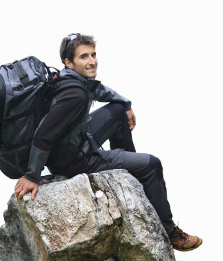 dağın tepesinde oturan