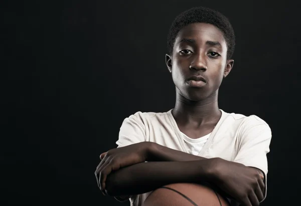 Boy with Basketball — Stock Photo, Image