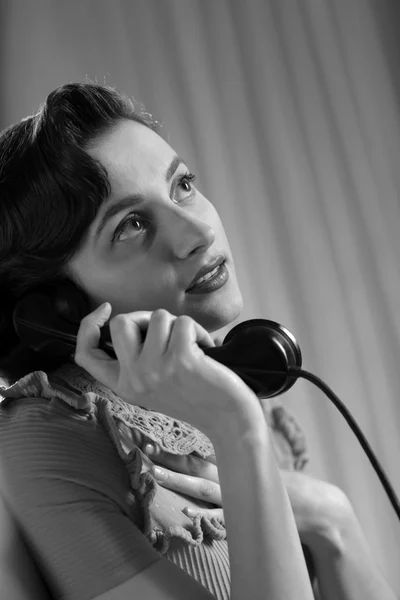 Woman at phone — Stock Photo, Image