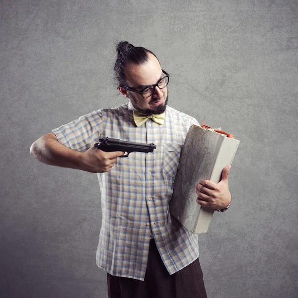 Trabalhador de escritório louco — Fotografia de Stock