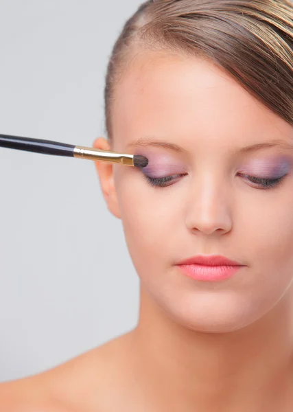 Toepassing professionele make-up — Stockfoto