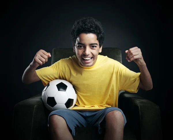 Soccer World Cup on Tv — Stock Photo, Image