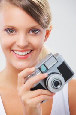 mutlu kız fotoğrafçı
