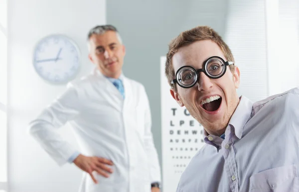 Van een optometrist bezoek — Stockfoto