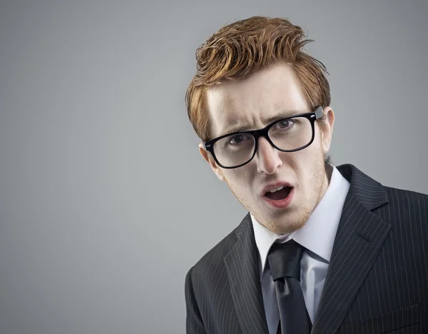 Nerd businessman — Stock Photo, Image