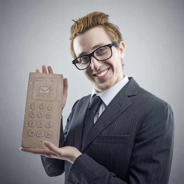 Nerd businessman — Stock Photo, Image