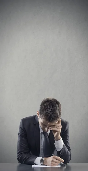 Trabalho depressivo — Fotografia de Stock