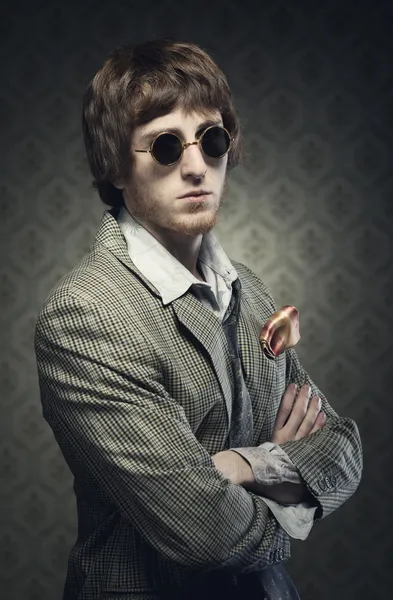 Vintage 1960s guy posing — Stock Photo, Image