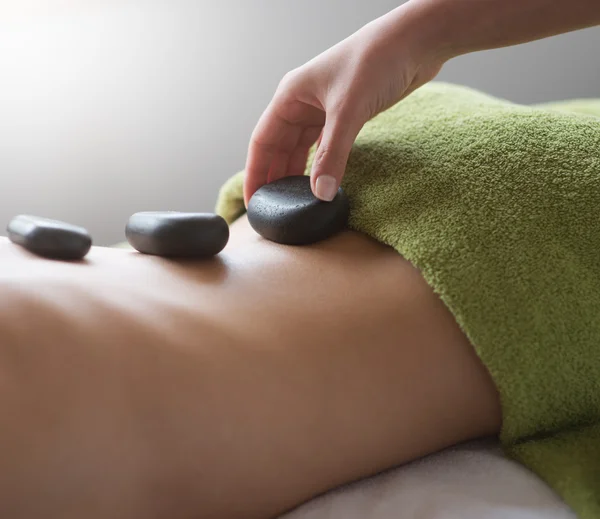 Hot stone therapy — Stock Photo, Image