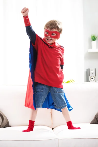 Menino super-herói — Fotografia de Stock