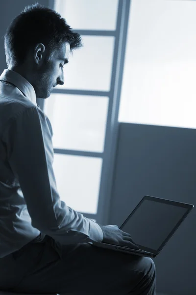 Working with laptop — Stock Photo, Image