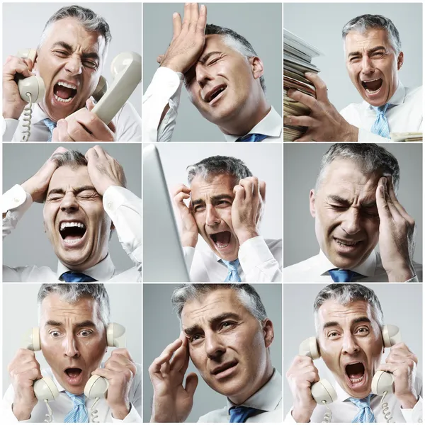 Stressad affärsman — Stockfoto