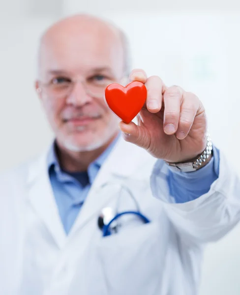 Doutor com coração — Fotografia de Stock