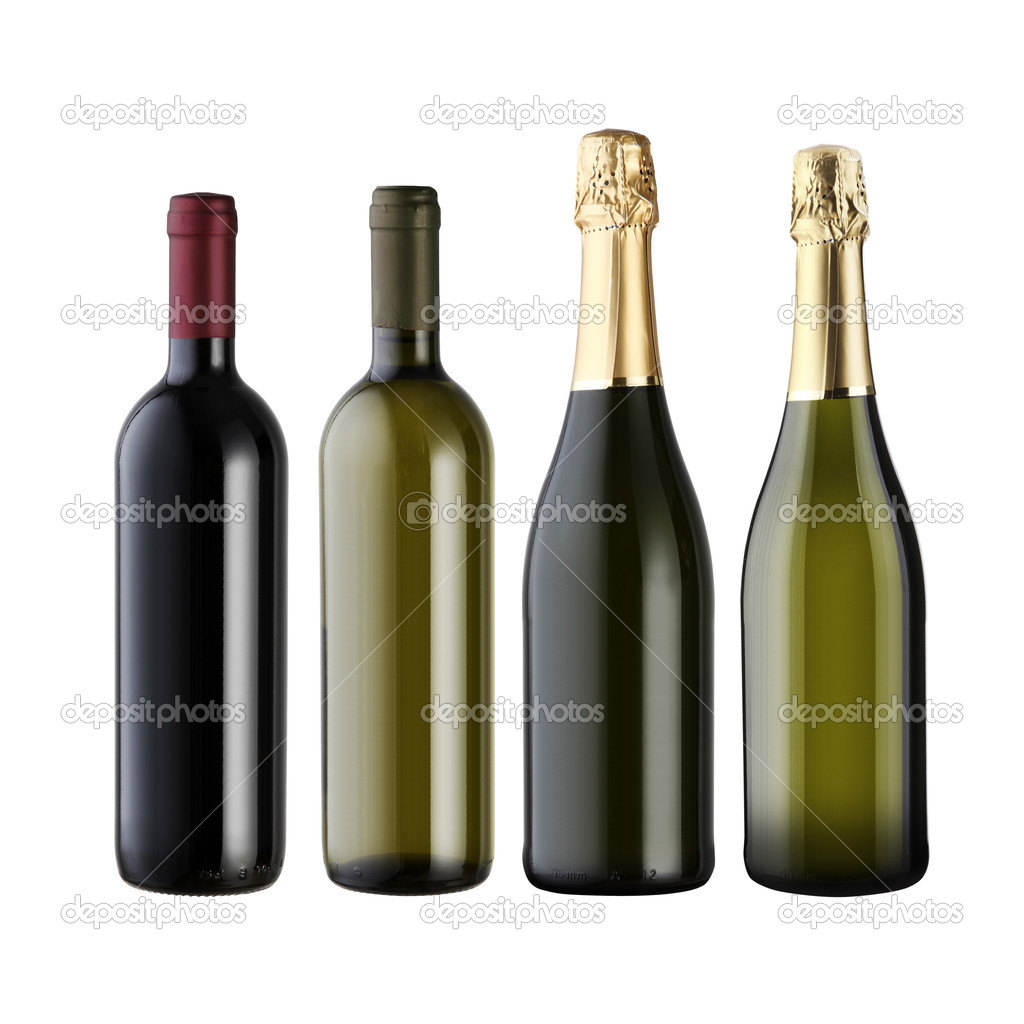 Set of wine bottles