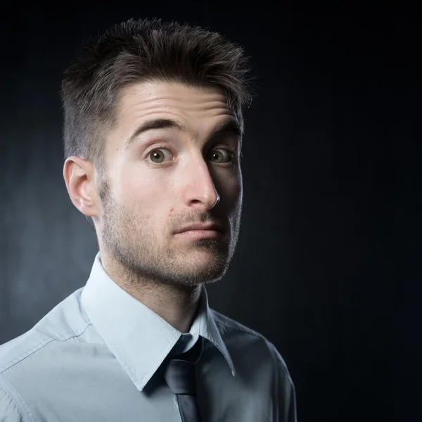 Confused surprised man — Stock Photo, Image