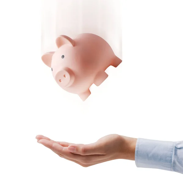 Financial Services How Protect Your Financial Investments Savings Hand Saving — Stock Photo, Image