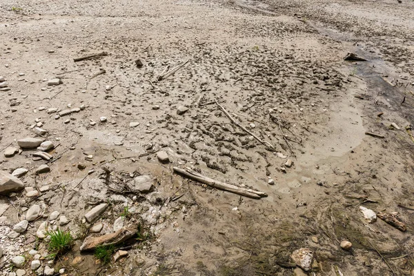 Trockene Schmutzige Böden Mit Steinen Klimawandel Und Globale Erwärmung — Stockfoto