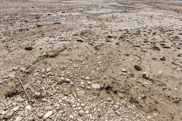 Sol Murdar Uscat Pietre Schimbări Climatice Concept Încălzire Globală — Fotografie, imagine de stoc