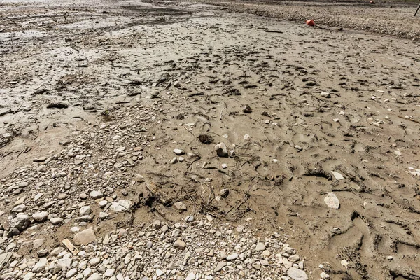 Dry Dirty Soil Stones Climate Change Global Warming Concept — Stock Photo, Image