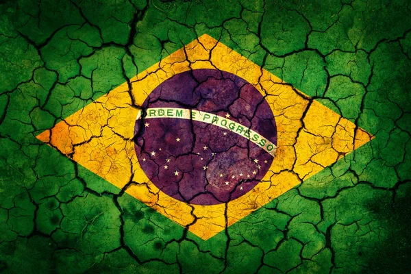 Brasilien flagga — Stockfoto
