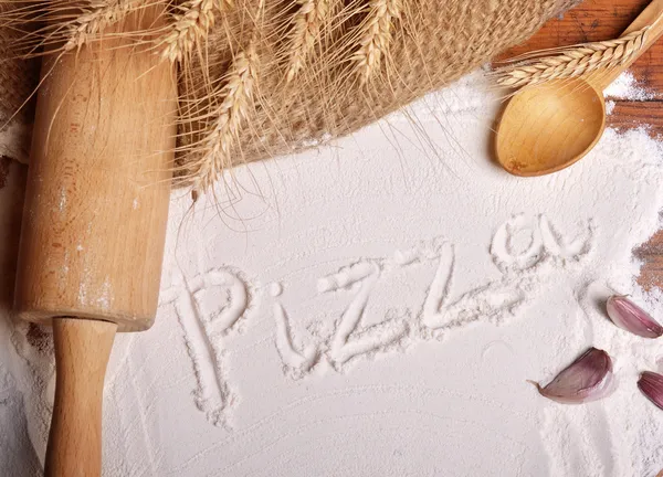 Pizza word — Stock Photo, Image