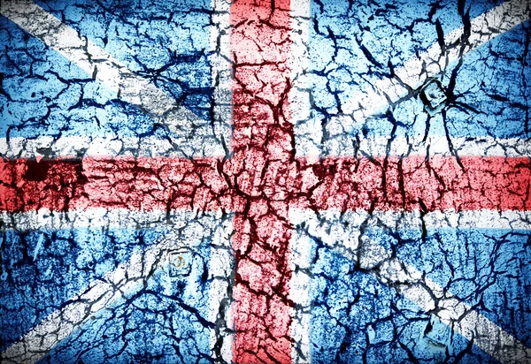 Drapeau d'Angleterre peint sur une surface métallique — Photo