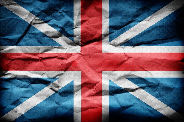 Grunge papier vlag van Engeland — Stockfoto