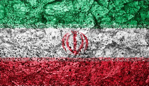 La bandiera iraniana dipinta — Foto Stock