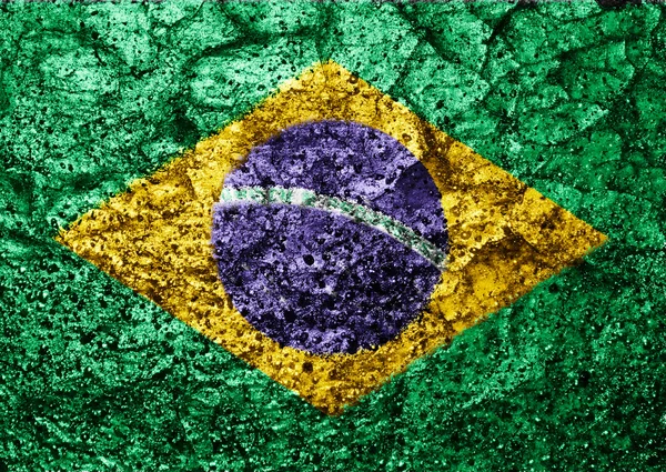 Grunge flag of Brazil — Stock Photo, Image