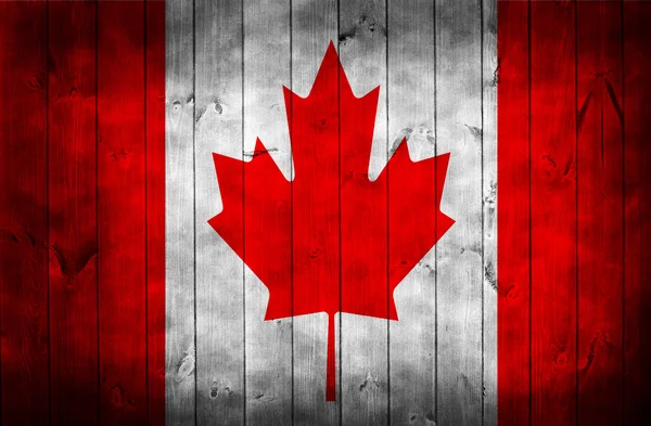 Kanada flaggan målad — Stockfoto